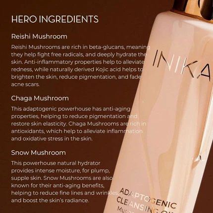 Очищающее масло Inika Adaptogenic Cleansing Oil Ultra-Luxe Средство для снятия макияжа