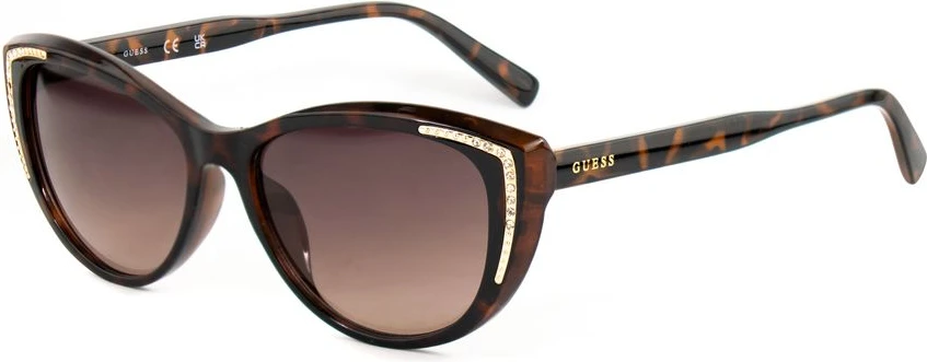 Коричневые инжектированные солнцезащитные очки GUESS