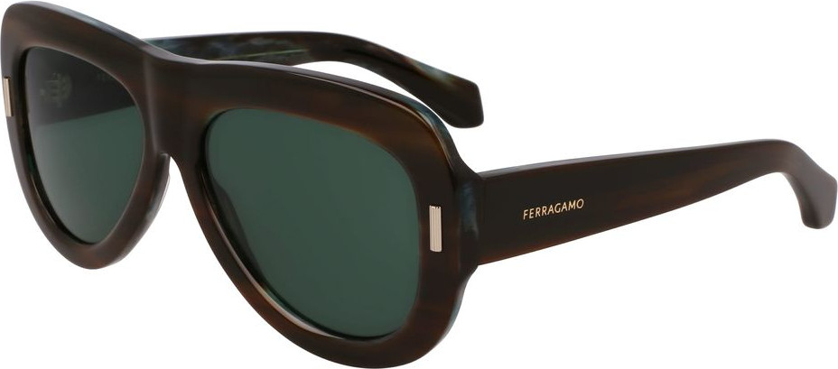 Солнцезащитные очки Ferragamo Зеленый Ацетат