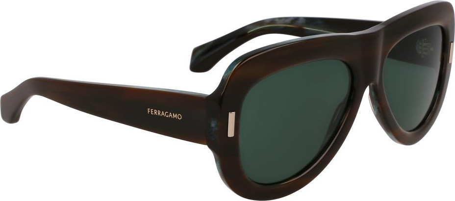Солнцезащитные очки Ferragamo Зеленый Ацетат
