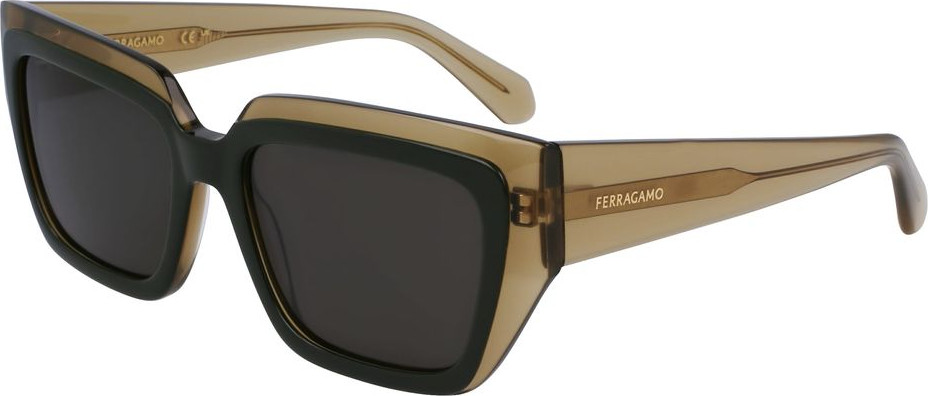 Солнцезащитные очки Ferragamo Зеленые Очки из Ацетата