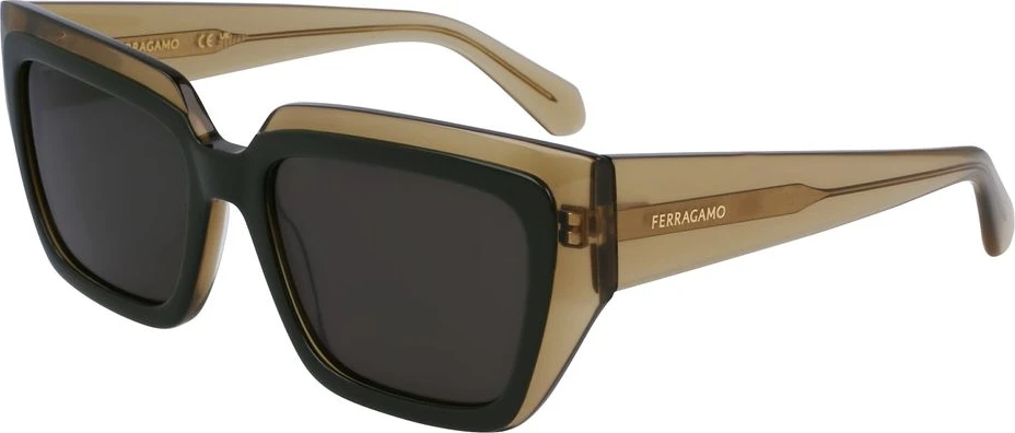 Солнцезащитные очки Ferragamo Зеленые Очки из Ацетата