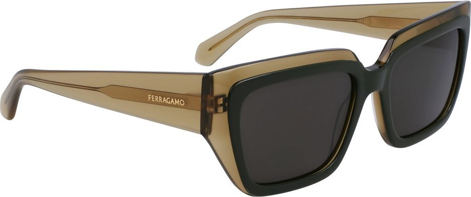 Солнцезащитные очки Ferragamo Зеленые Очки из Ацетата