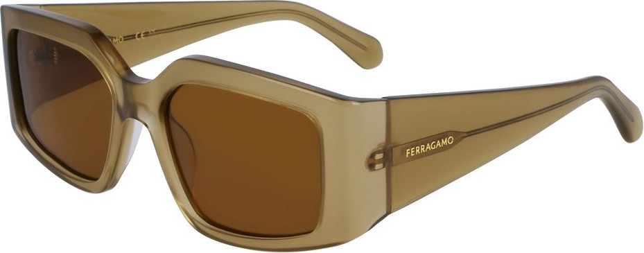 Солнцезащитные очки Ferragamo из зеленого ацетата