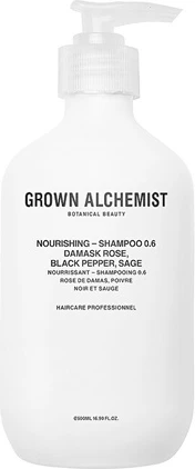 Шампунь Grown Alchemist Увлажняющий шампунь с дамасской розой, черным перцем и шалфеем