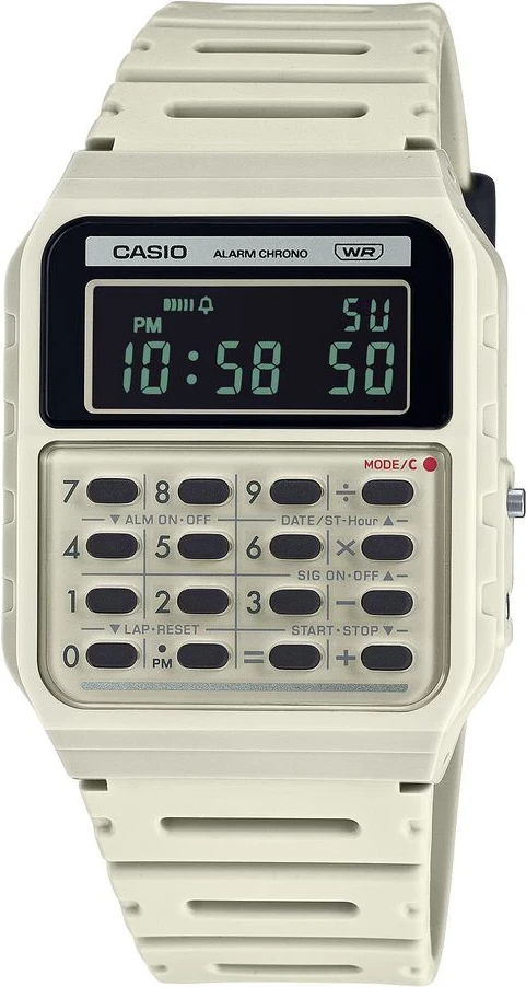 Бежевые цифровые часы Casio из смолы