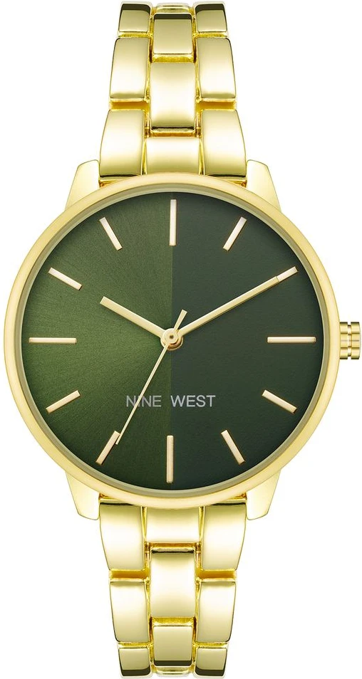 Женские часы Nine West с золотистым металлическим корпусом