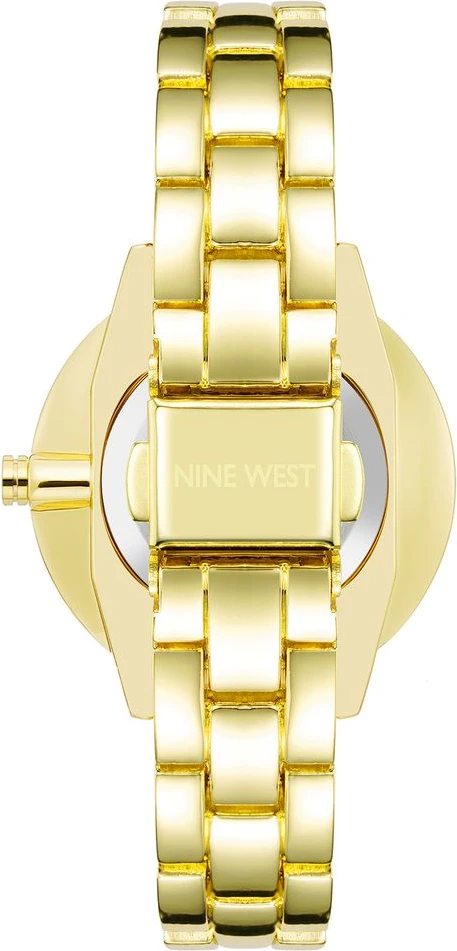 Женские часы Nine West с золотистым металлическим корпусом