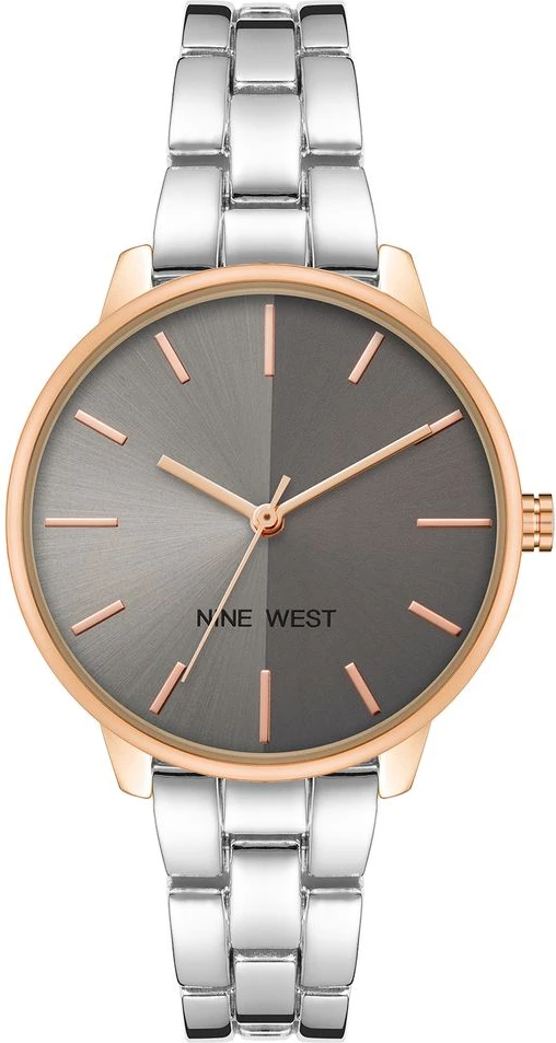 Женские часы Nine West серые металлические
