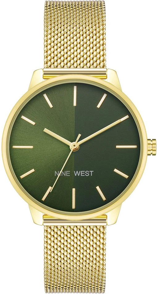Золотые женские часы Nine West из нержавеющей стали
