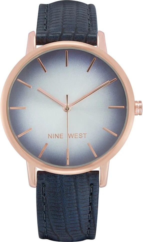 Синие кожаные женские часы Nine West
