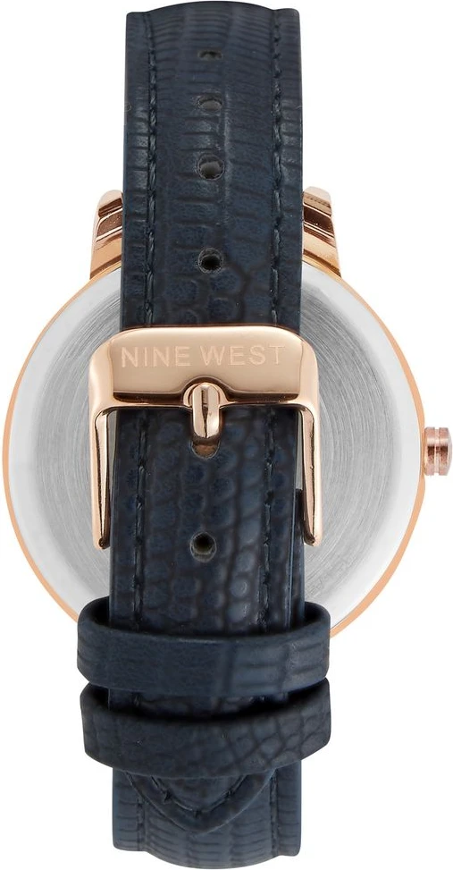 Синие кожаные женские часы Nine West