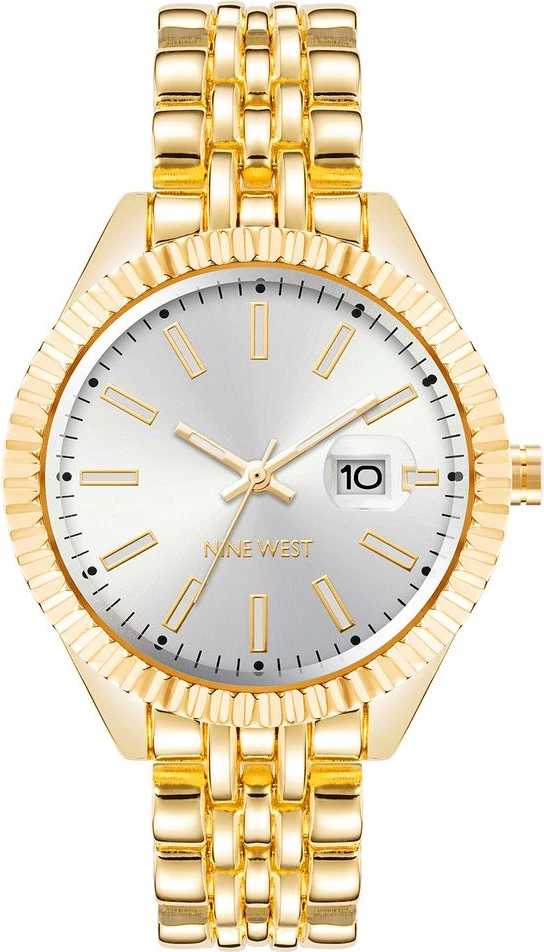 Женские часы Nine West с золотым металлическим корпусом