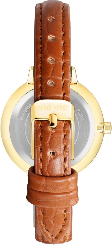 Коричневые кожаные часы Nine West