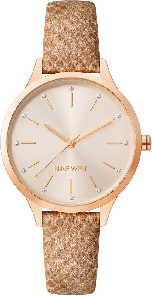 Часы Nine West из натуральной кожи
