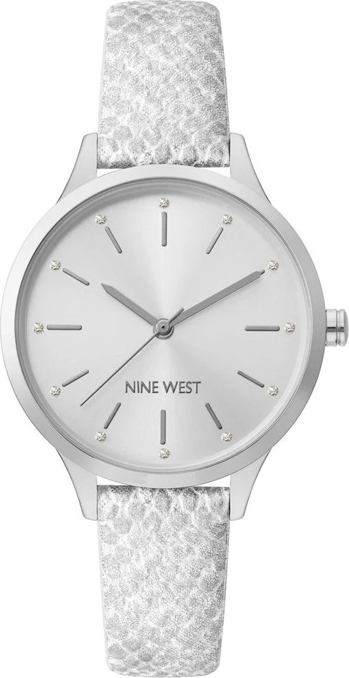 Серые кожаные часы Nine West