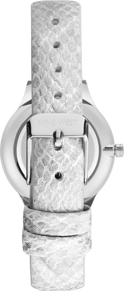 Серые кожаные часы Nine West