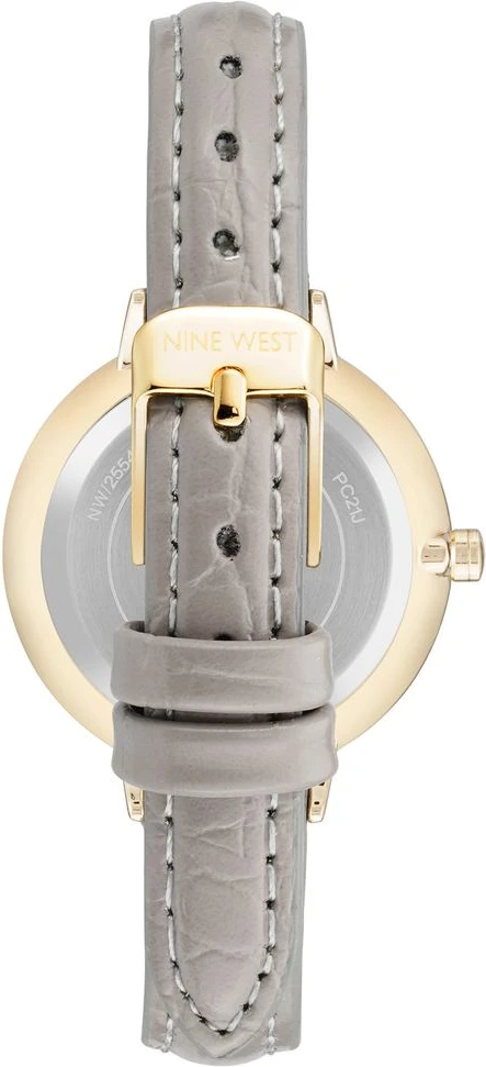 Часы Nine West серые кожаные классические