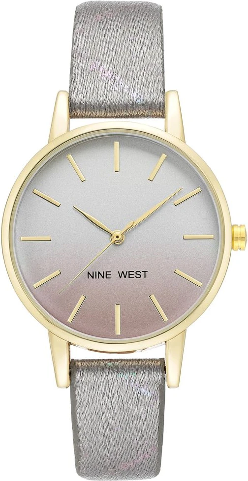 Часы Nine West серые кожаные классические
