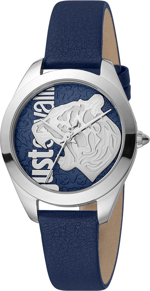 Синие кожаные часы Just Cavalli