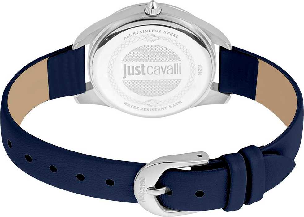 Синие кожаные часы Just Cavalli