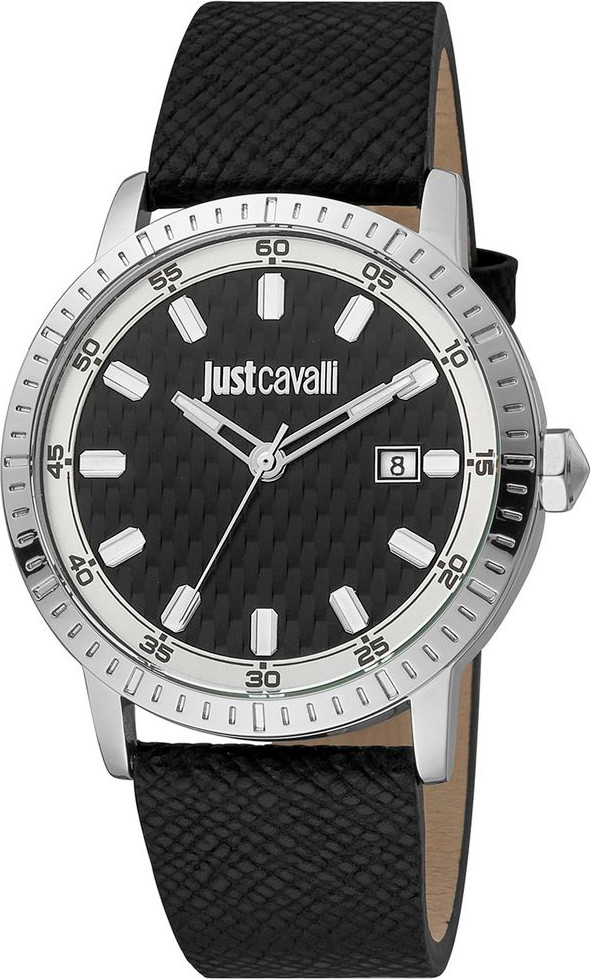 Часы наручные Black Leather Dress Watch Just Cavalli