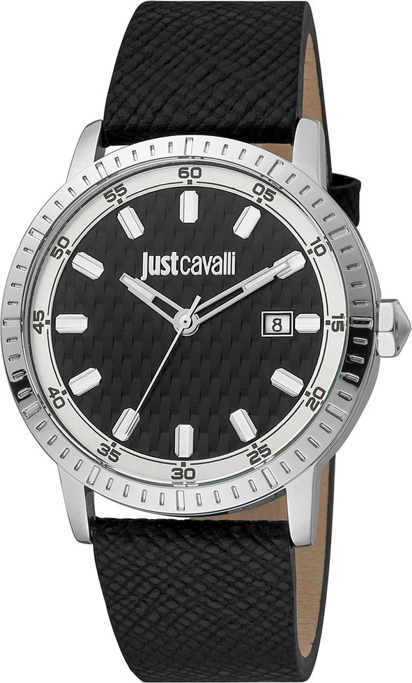 Часы наручные Black Leather Dress Watch Just Cavalli