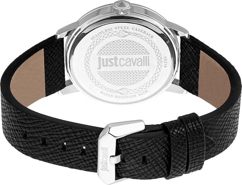 Часы наручные Black Leather Dress Watch Just Cavalli