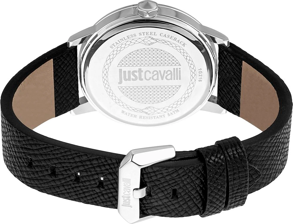 Часы наручные Black Leather Dress Watch Just Cavalli