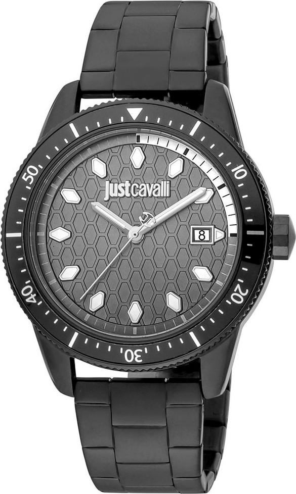 Черные часы Just Cavalli из нержавеющей стали