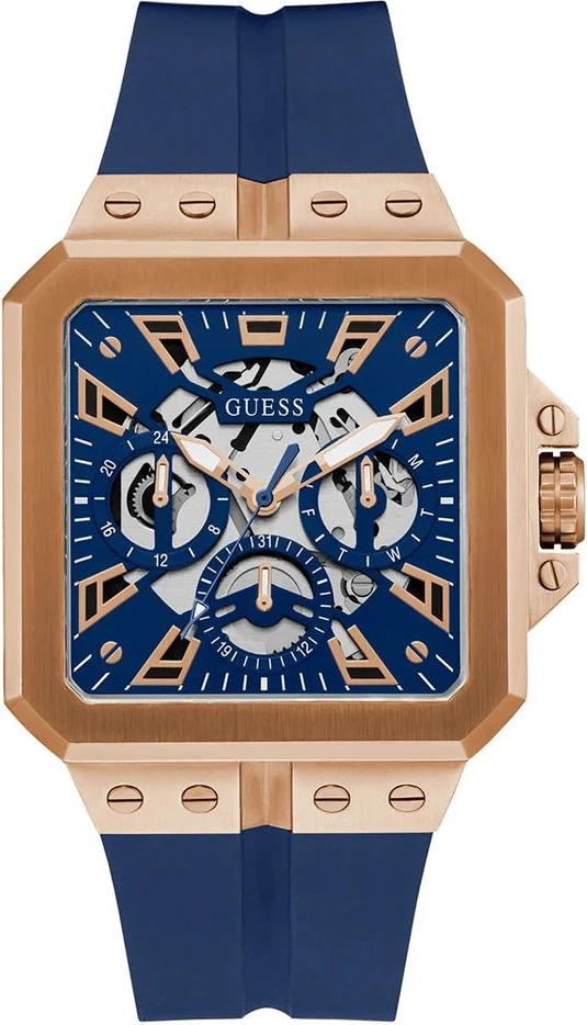 GUESS Синие спортивные часы из синтетики