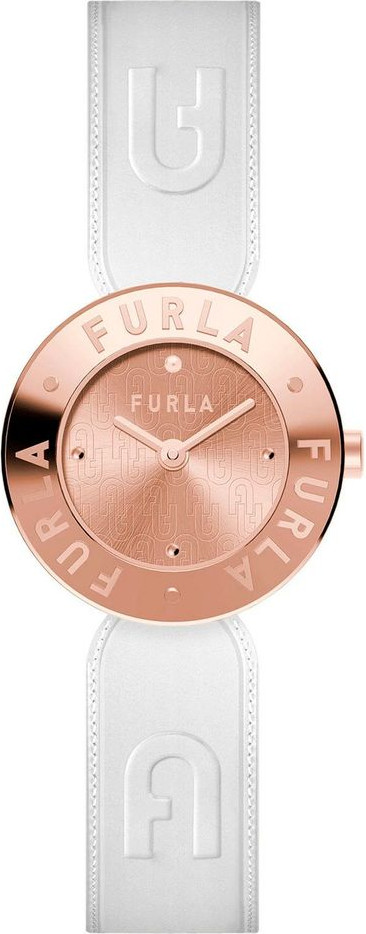 Белые кожаные часы Furla