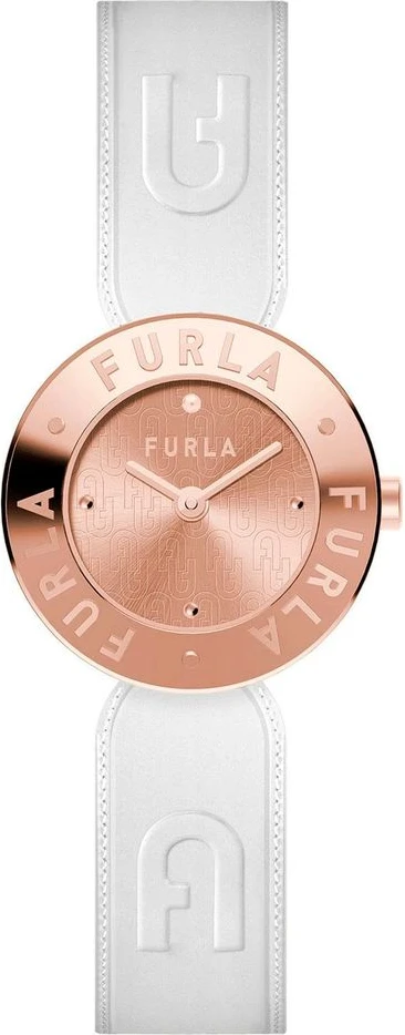 Белые кожаные часы Furla