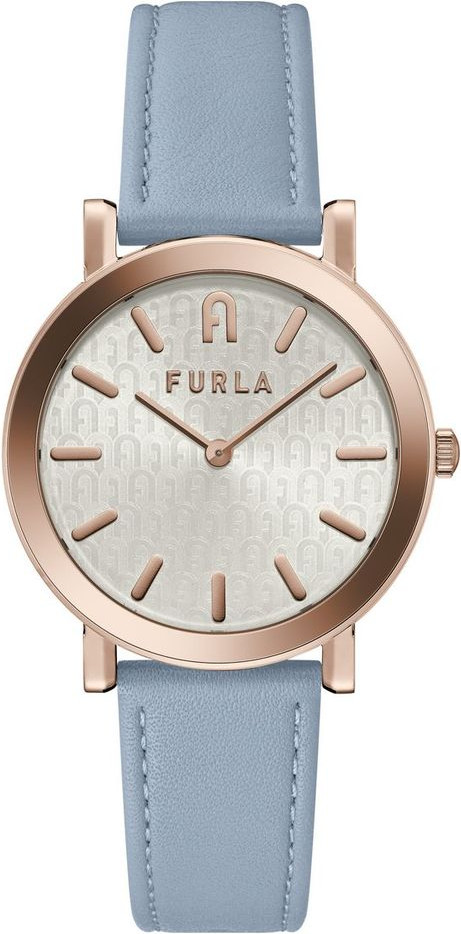 Синие кожаные часы Furla