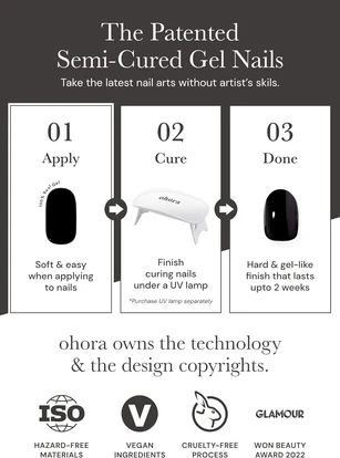 Strips Ohora Semi Cured Gel Pedi Strips P Blaze