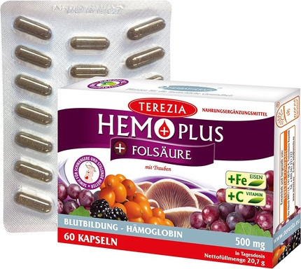 Добавка Terezia HEMOPLUS Поддержка Иммунной Системы и Питательных Веществ Крови