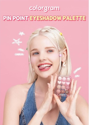 Тени для век Colorgram Pin Point Eyeshadow Palette 01 Персиковый Коралл Ультра-Растушевываемые Матовые