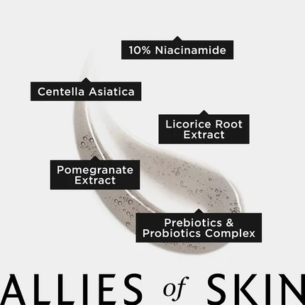 Сыворотка-бустер для сияния Allies of Skin с пребиотиками и ниацинамидом для сужения пор