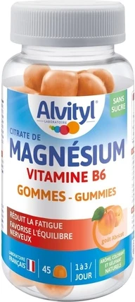 Жевательные пастилки Alvityl Магний Alvityl Жевательные пастилки Магний с витамином B6 Абрикос без сахара