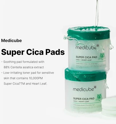 Pads Medicube Cica X Heart Leaf Vegan Certified