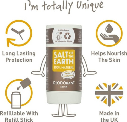 Натуральный дезодорант-стик Amber & Sandalwood Salt Of The Earth