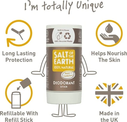 Натуральный дезодорант-стик Amber & Sandalwood Salt Of The Earth