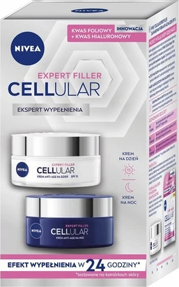 Набор Дневного и Ночного Антивозрастного Крема Nivea Hyaluron Cellular Filler