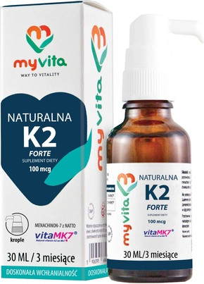 Витаминная сыворотка Myvita Myvita Natural Vitamin K2 Mk-7 Капли Долгосрочное применение