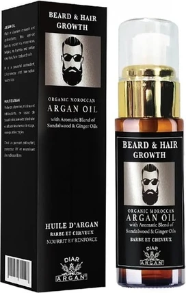 Масло для волос Diar Argan Аргановое масло с имбирем и сандалом для бороды и волос
