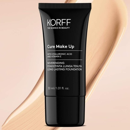Тональный крем с матирующим эффектом стойкий средней плотности Korff