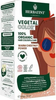 Травяная краска для волос Herbatint Organic Warm Chestnut Power Vegetal Colour