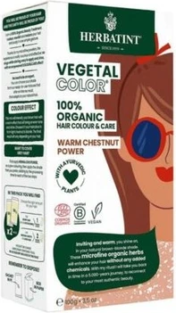 Травяная краска для волос Herbatint Organic Warm Chestnut Power Vegetal Colour