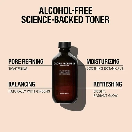 Тонер Grown Alchemist Балансирующий Роза Женьшень Ромашка
