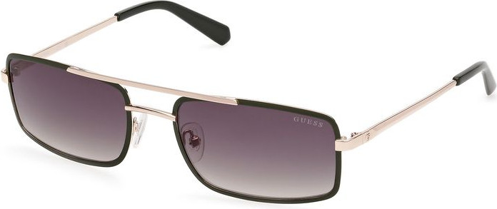 Зеленые металлические солнцезащитные очки GUESS